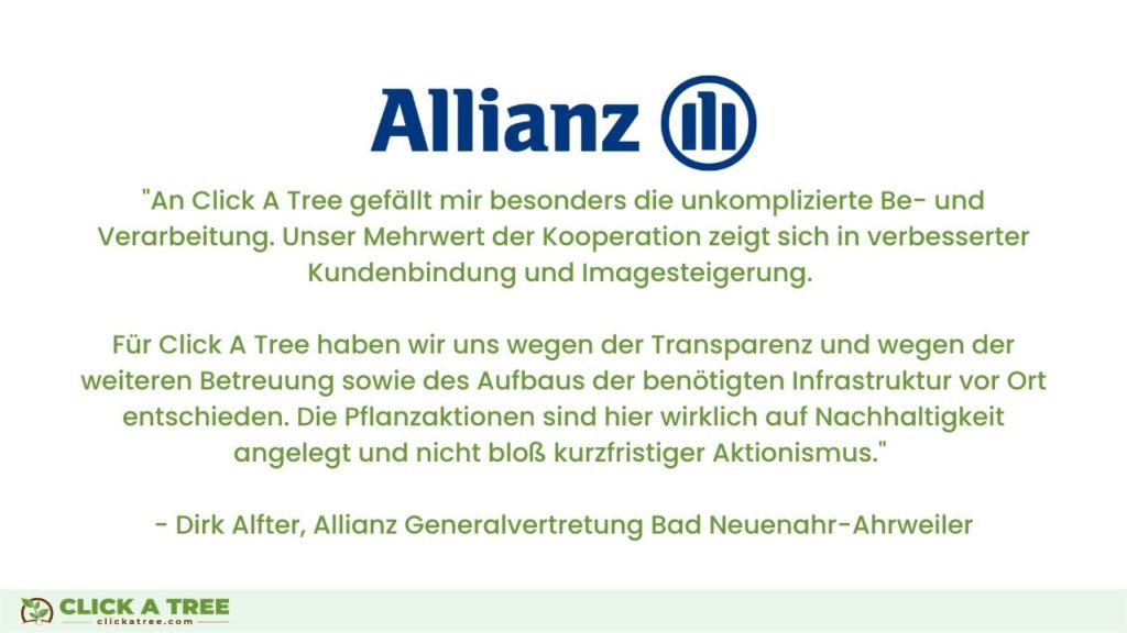 Wieso die Allianz mit Click A Tree Bäume pflanzt
